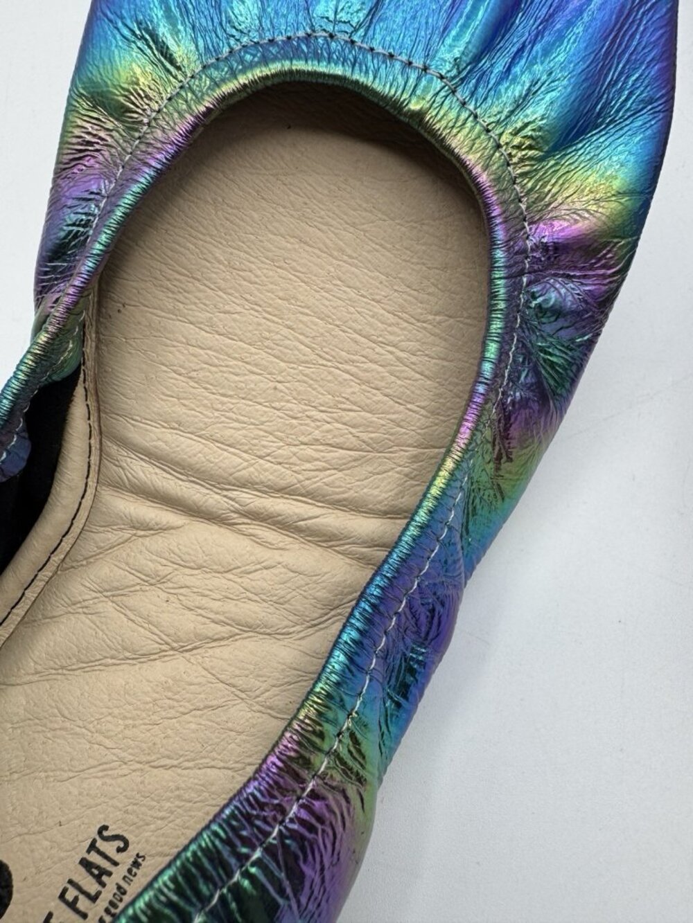 The Storehouse Womens Lucky Clover Rainbow Leather Flats Classic Size 9 Foldable - Picture 4 of 9